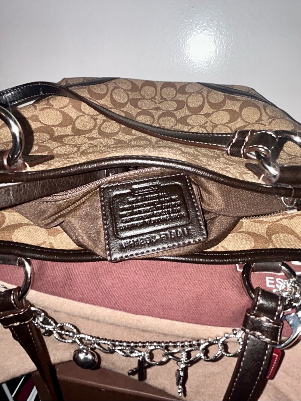 Coach Peyton Signature Heritage Pocket Tote Bag Y2K Vintage - Picture 12 of 14